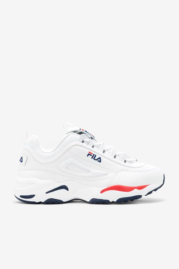 Tênis Fila Homem Branco/Azul Marinho/Vermelhas - Fila Disruptor 2 X Ray Tracer White Leather Loja On